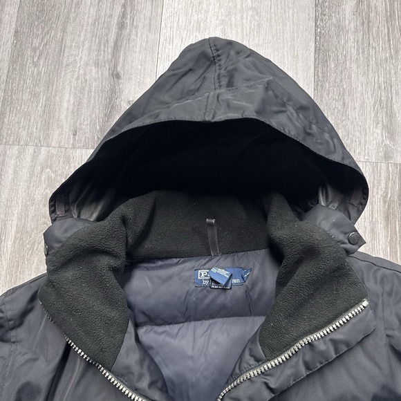 Polo Ralph Lauren Black Goose Down Insulated Snow Ski Hooded Jacket Men's Large - Picture 4 of 8